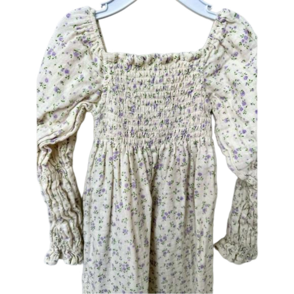 GIRLS CLASSIC COTTON FLORAL DRESS SIZE 3-4Y - Picture 4 of 10